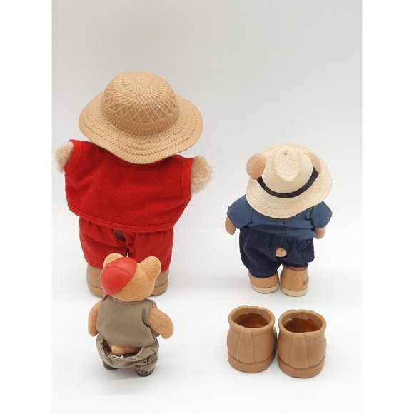 Vintage Furskins Plush & Figurine Bears Toy Lot of 3. With Extra Shoes. - Picture 2 of 10